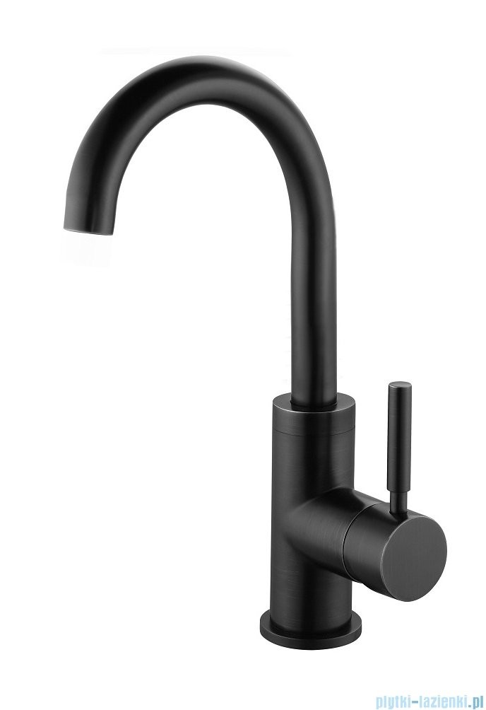 BESCO Illusion I bateria umywalkowa stojąca wysoka czarny mat BU-II-CZ