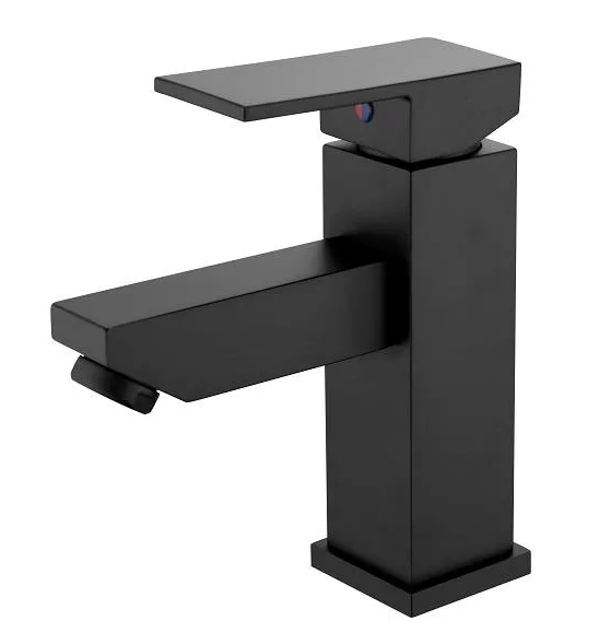 BESCO Modern II bateria umywalkowa niska stojąca czarny mat BU-MII-CZ - DG