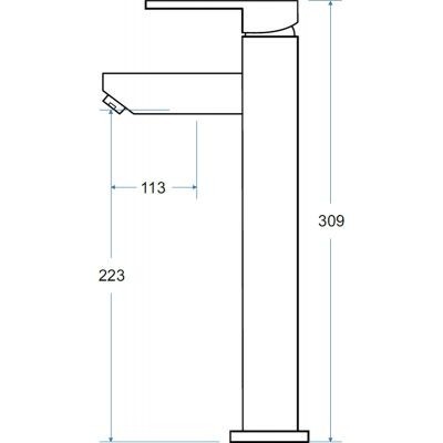 BESCO Modern I bateria umywalkowa wysoka stojąca czarny mat BU-MI-CZ - DG