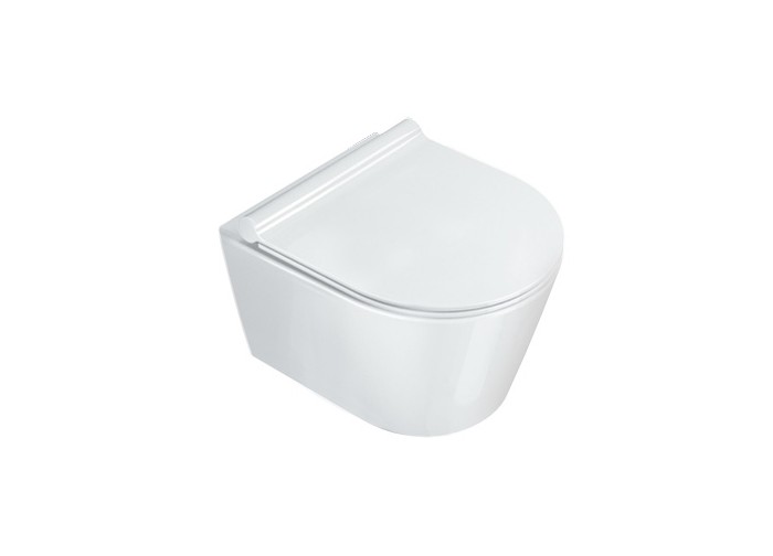 Catalano New Zero 46 NEWFLUSH muszla wisząca bardzo krótka 46cm + deska wolnoopadajaca slim + mocowanie biały 1VSZ46R00 + KFST + 5V45STP00