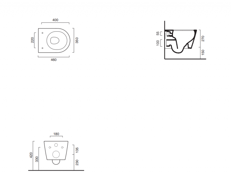 Catalano New Zero 46 NEWFLUSH muszla wisząca bardzo krótka 46cm + deska wolnoopadajaca slim + mocowanie biały 1VSZ46R00 + KFST + 5V45STP00