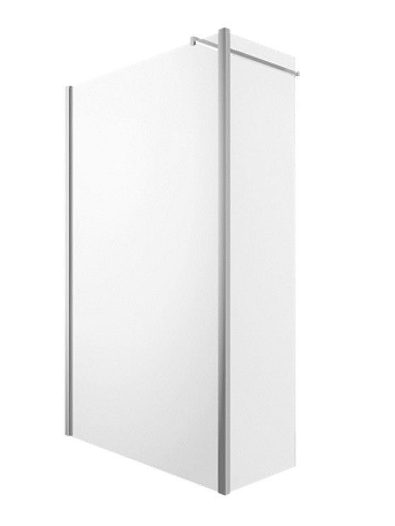 Omnires Marina kabina typu Walk-In ze ścianką boczną 110 cm L/P chrom połysk przeźroczyste Easy Clean MA1130CRTR