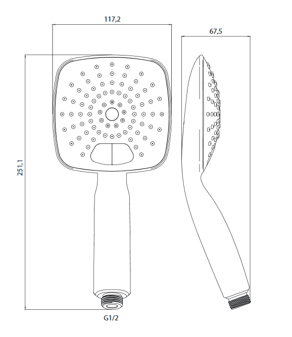 Omnires Turner słuchawka prysznicowa chrom TURNER-RCR