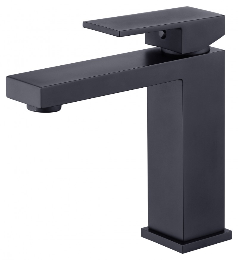 BESCO Varium I bateria umywalkowa niska czarny mat BU-VII-CZ