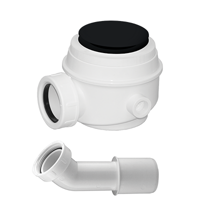 Omnires Marble+ syfon brodzikowo-wannowy 52mm czarny mat WB01XBL