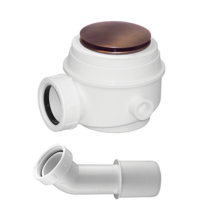 Omnires Marble+ syfon brodzikowo-wannowy 52mm miedź antyczna WB01XORB