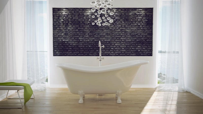 BESCO Retro I bateria wannowa wolnostojąca podłogowa retro chrom połysk BW-RI-CH