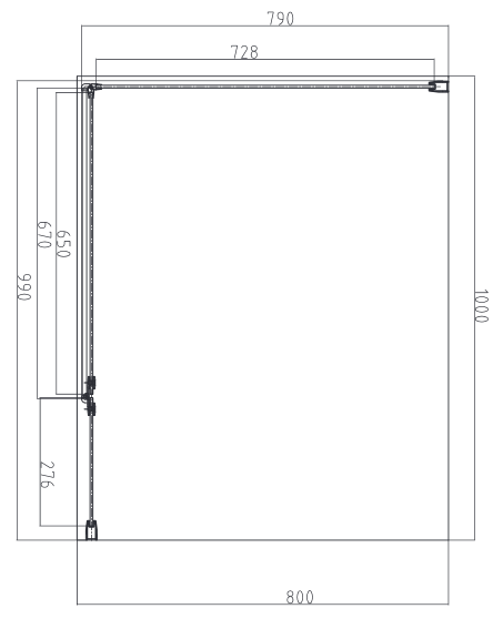 Omnires Manhattan kabina prostokątna 100x80 drzwi otwierane 100 + ścianka boczna 80 L/P chrom połysk przeźroczyste Easy Clean MH1080CRTR