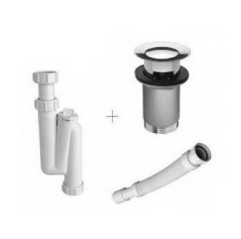 Marmorin syfon umywalkowy pionowy klik-klak chrom ZPCP