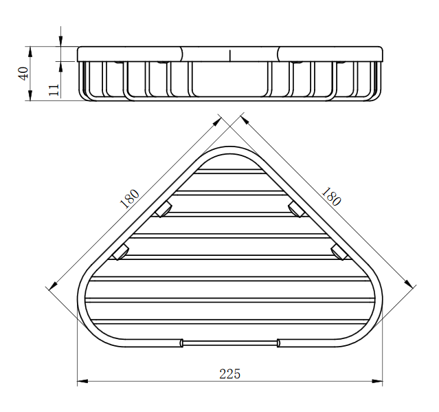 Omnires Uni narożny koszyk prysznicowy chrom UN3601CR