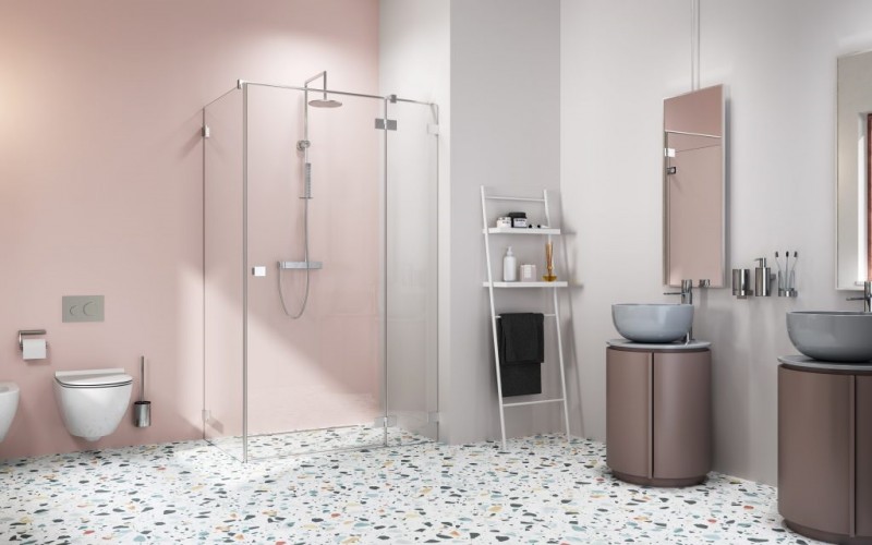 Radaway Essenza Pro KDJ kabina prostokątna 90x70 drzwi otwierane prawe 90 i ścianka 70 chrom przeźroczyste Easy Clean 10097090-01-01R + 10098070-01-01