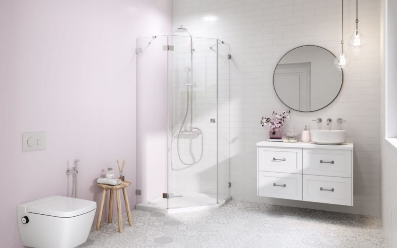 Radaway Essenza Pro PTJ kabina pięciokątna 80x100 pentagonalna lewa chrom przeźroczyste Easy Clean 10100000-01-01L + 10100500-01-01