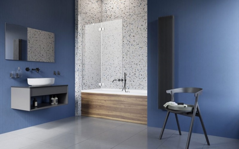 Radaway Essenza Pro PND II parawan nawannowy dwuczęściowy 100 cm lewy chrom przeźroczyste Easy Clean 10102100-01-01L