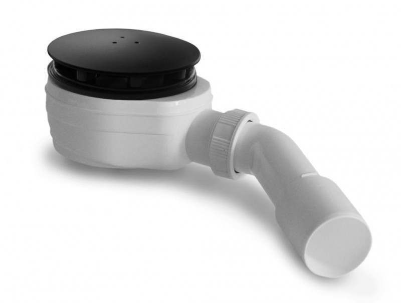 Radaway R580 Black syfon brodzikowy 90 z podwyższonym przepływem czarny niski 5,8 cm