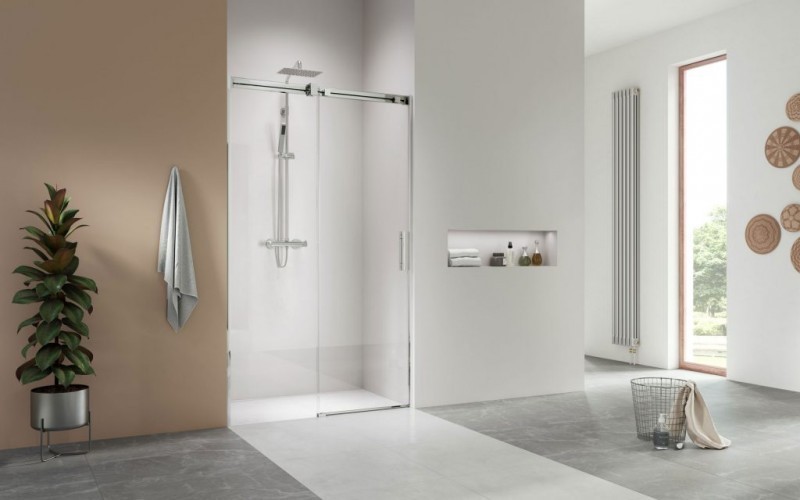 Radaway Espera Pro DWJ drzwi przesuwne 160 cm lewe chrom przeźroczyste Easy Clean 10090160-01-01L + 10091160-01-01L