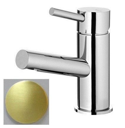 Bruma Lusitano bateria umywalkowa bez korka złoto szczotkowane PVD sunrise 107 010 1PR