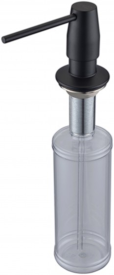 Blue Water dozownik do płynu lub mydła okrągły czarny mat