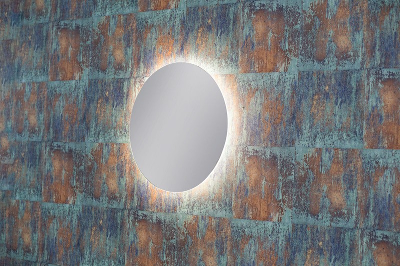 Kraft Moon Lustro okrągłe fi 50 cm z podświetleniem Led