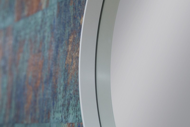 Kraft Olymp Lustro okrągłe fi 80 cm biały mat