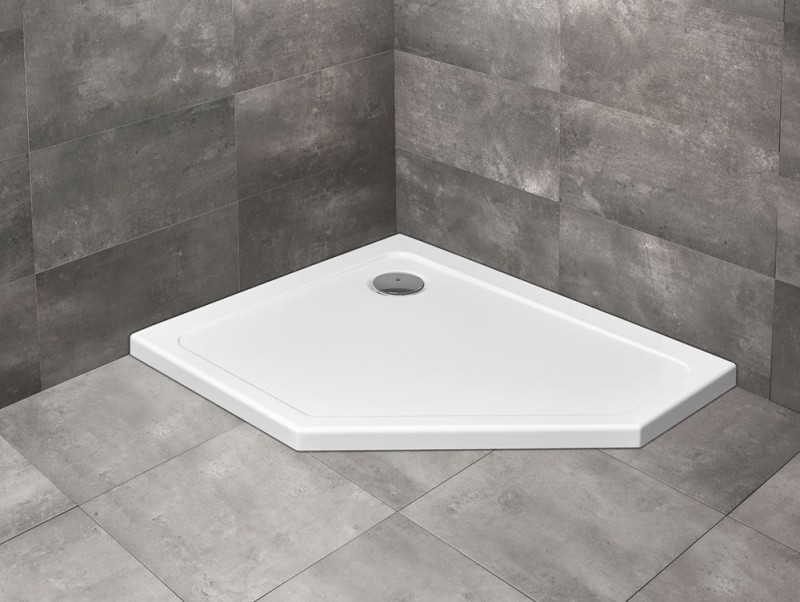 Radaway Doros Plus PT E brodzik pentagonalny asymetryczny z wypełnieniem 100x80 lewy SDRPTP1080-01L
