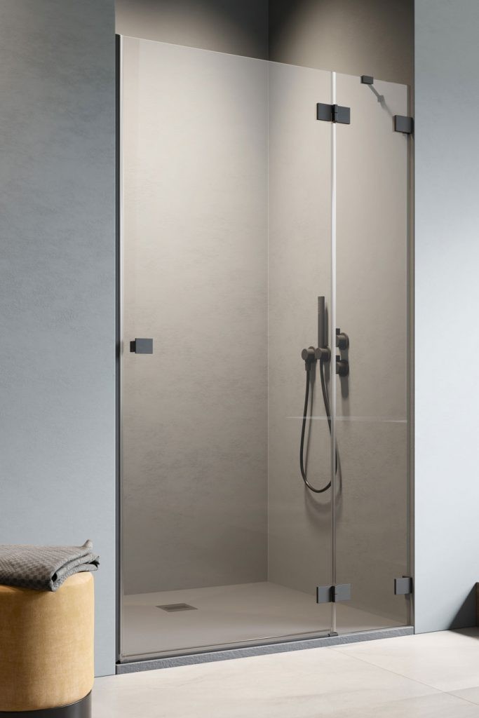 Radaway Essenza Pro Black DWJ drzwi otwierane 100 cm prawe czarny przeźroczyste Easy Clean 10099100-54-01R