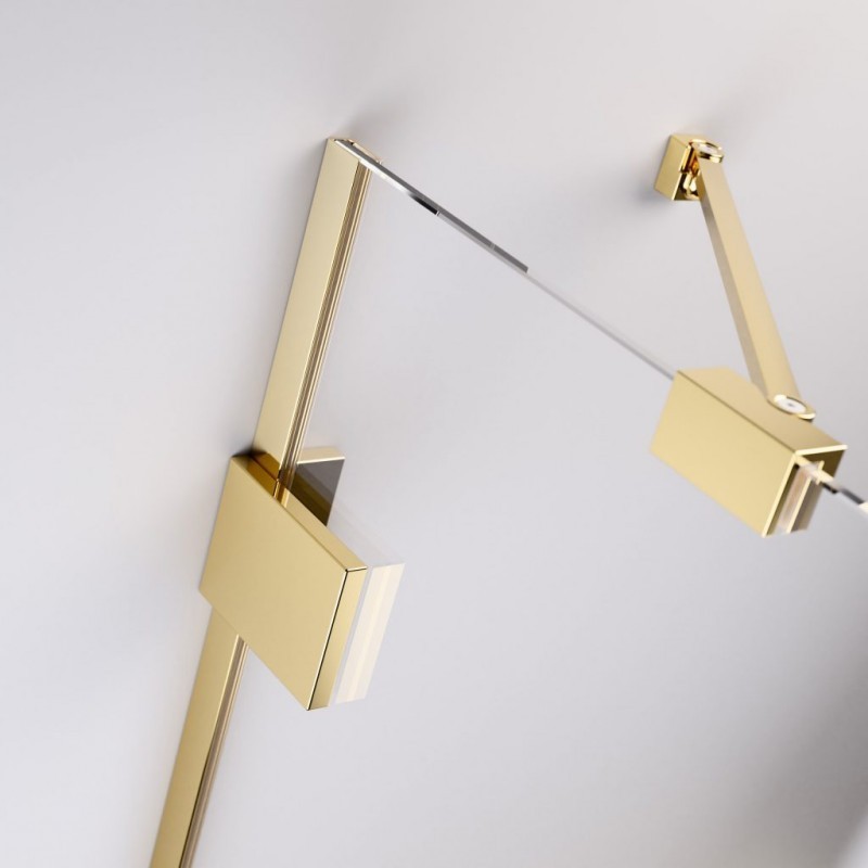 Radaway Essenza Pro Gold DWJ drzwi otwierane 90 cm lewe złoty przeźroczyste Easy Clean 10099090-09-01L