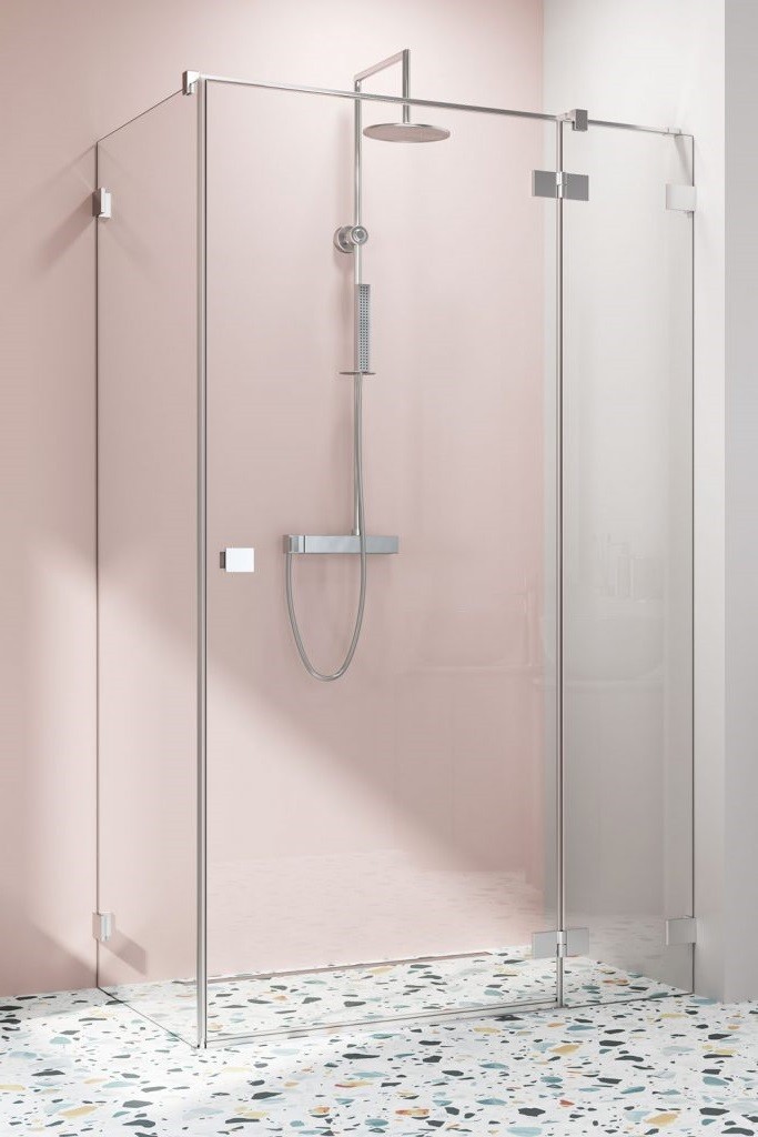 Radaway Essenza Pro KDJ kabina prostokątna 90x80 drzwi otwierane prawe 80 i ścianka 90 chrom przeźroczyste Easy Clean 10097080-01-01R + 10098090-01-01