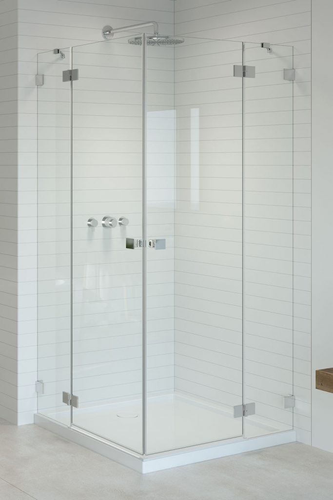 Radaway Essenza Pro KDD kabina prostokątna 90Lx100P drzwi otwierane chrom przeźroczyste Easy Clean 10096090-01-01L + 10096100-01-01R