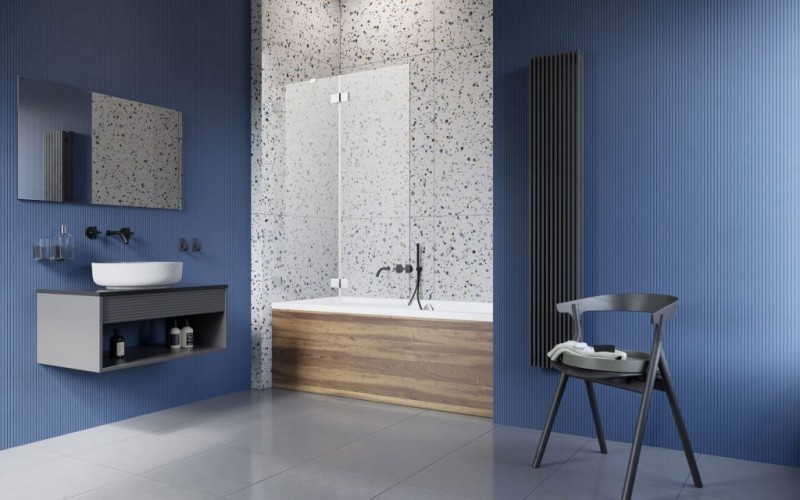 Radaway Essenza Pro PND II parawan nawannowy dwuczęściowy 140 cm lewy chrom przeźroczyste Easy Clean 10102140-01-01L