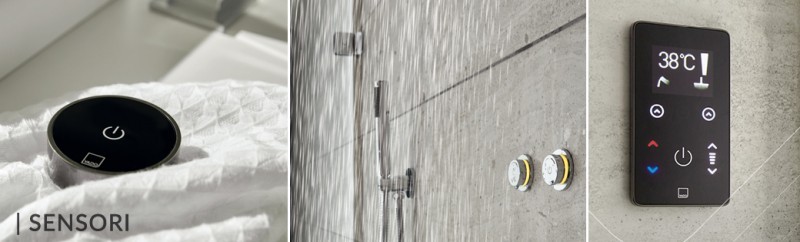 Vado Sensori Moduł termostatyczny 1-drożny z jednostką sterującą czarny szczotkowany IND-DIA1000-BLK