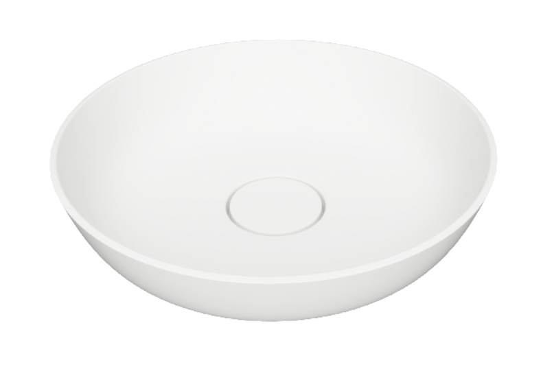 Omnires Silk umywalka nablatowa okrągła Ø40 biały mat SILKR400BM