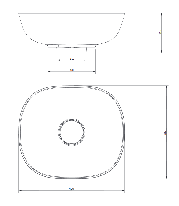 Omnires Silk umywalka nablatowa owalna 40x35 cm biały połysk SILK400BP