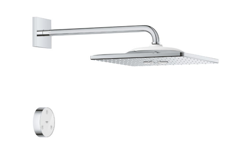 Grohe Rainshower 310 SmartConnect Cube deszczownica 31x31 z ramieniem 2 strumienie z pilotem chrom połysk 26642000