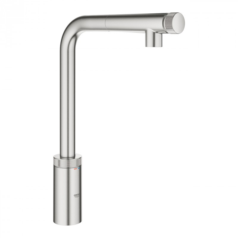 Grohe Minta SmartControl bateria kuchenna zlewozmywakowa z wyciąganą wylewką stal nierdzewna 31613DC0