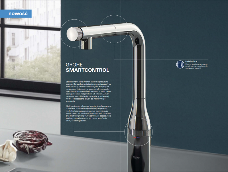 Grohe Minta SmartControl bateria kuchenna zlewozmywakowa z wyciąganą wylewką chrom 31613000