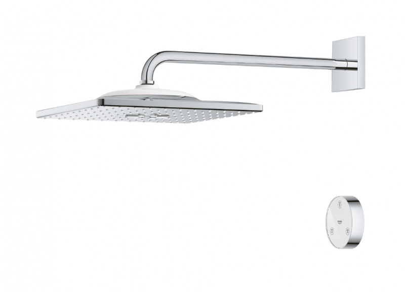 Grohe Rainshower 310 SmartConnect Cube deszczownica 31x31 z ramieniem 2 strumienie z pilotem chrom połysk 26642000