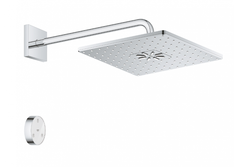 Grohe Rainshower 310 SmartConnect Cube deszczownica 31x31 z ramieniem 2 strumienie z pilotem chrom połysk 26642000