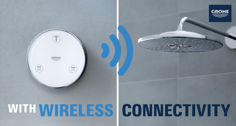 Grohe Rainshower 310 SmartConnect Cube deszczownica 31x31 z ramieniem 2 strumienie z pilotem chrom połysk 26642000