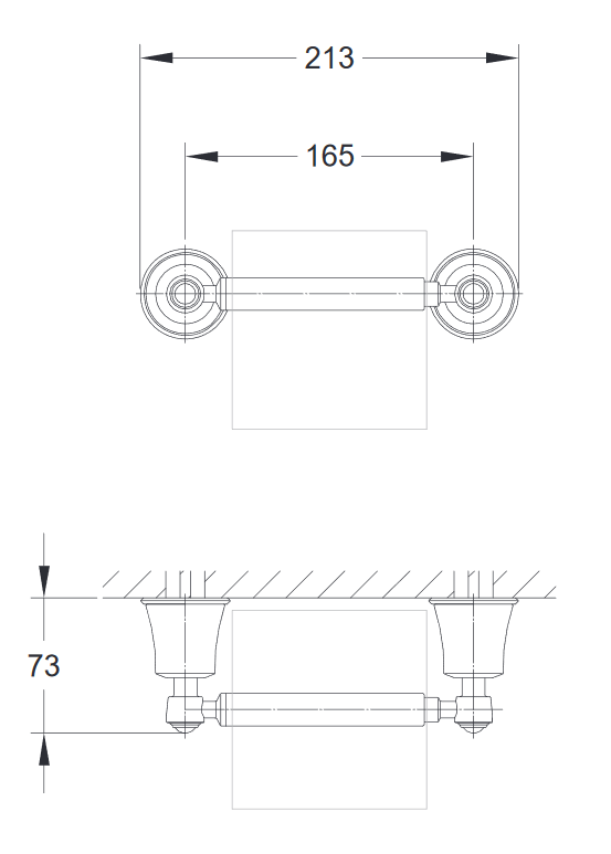 Omnires Art Line uchwyt na papier brąz antyczny AL53510BR