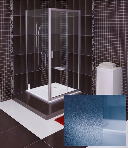 Ravak Blix ścianka stała 80 srebrny połysk szkło grape ANTICALC BLPS 9BH40C00ZG