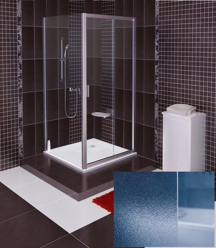 Ravak Blix ścianka stała 100 srebrny matowy szkło grape ANTICALC BLPS 9BHA0U00ZG