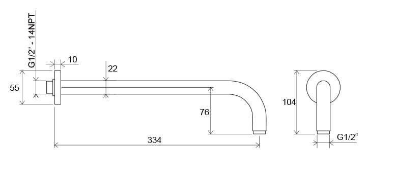 Ravak 702.00 ramie ścienne do deszczownicy 30 cm chrom X07P112