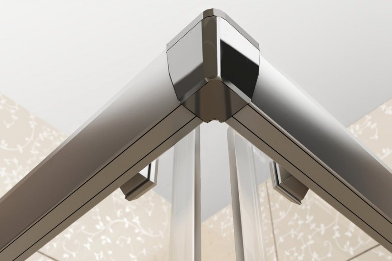 Ravak Blix 1/2 kabiny prysznicowej 110 cm z narożnym wejściem drzwi przesuwne srebrny połysk przeźroczyste ANTICALC BLRV2K 1XVD0C00Z1