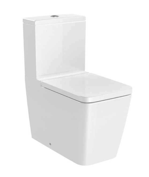 Roca Inspira Square Rimless muszla do kompaktu odpływ uniwersalny A342536000