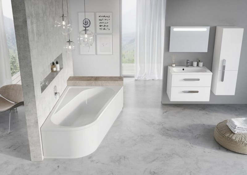 Ravak Chrome wanna asymetryczna 160x105 cm prawa akryl biała CA61000000