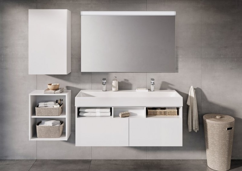 Ravak NATURAL 800 lustro z oświetleniem 80x77 cm białe X000001057