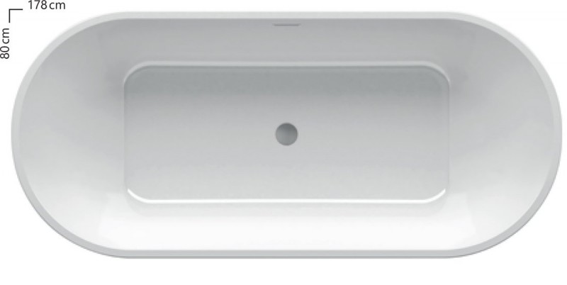 Ravak Solo wanna wolnostojąca 178x80 cm akryl biały XC00100025