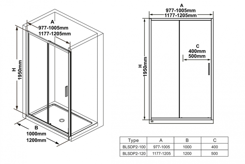 Ravak Blix drzwi prysznicowe 120 cm drzwi przesuwne srebrny połysk przeźroczyste ANTICALC BLSDP2 X0PMG0C00Z1