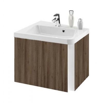 Ravak 10 SD szafka pod umywalkę narożna prawa 55x48,5 cm ciemny orzech X000000744