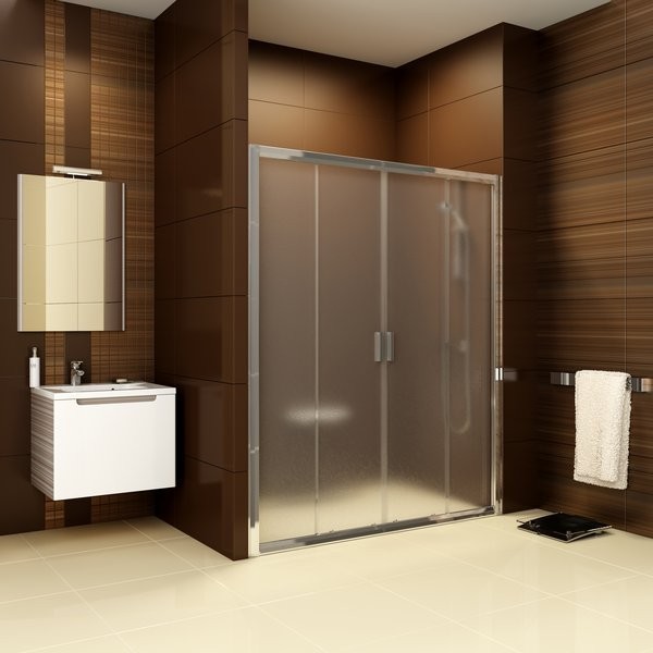 Ravak Blix drzwi 170 przesuwne srebrny matowy szkło grape ANTICALC BLDP4 0YVV0U00ZG